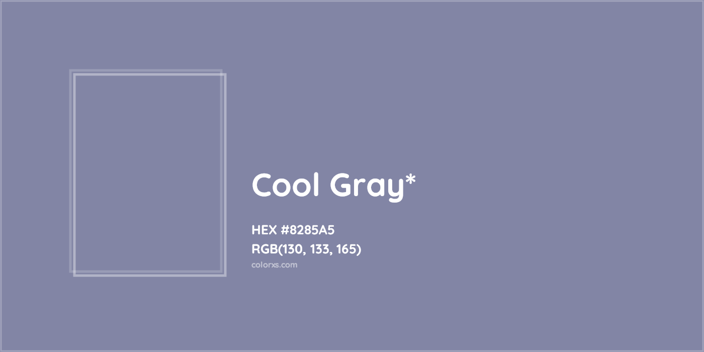 HEX #8285A5 Color Name, Color Code, Palettes, Similar Paints, Images