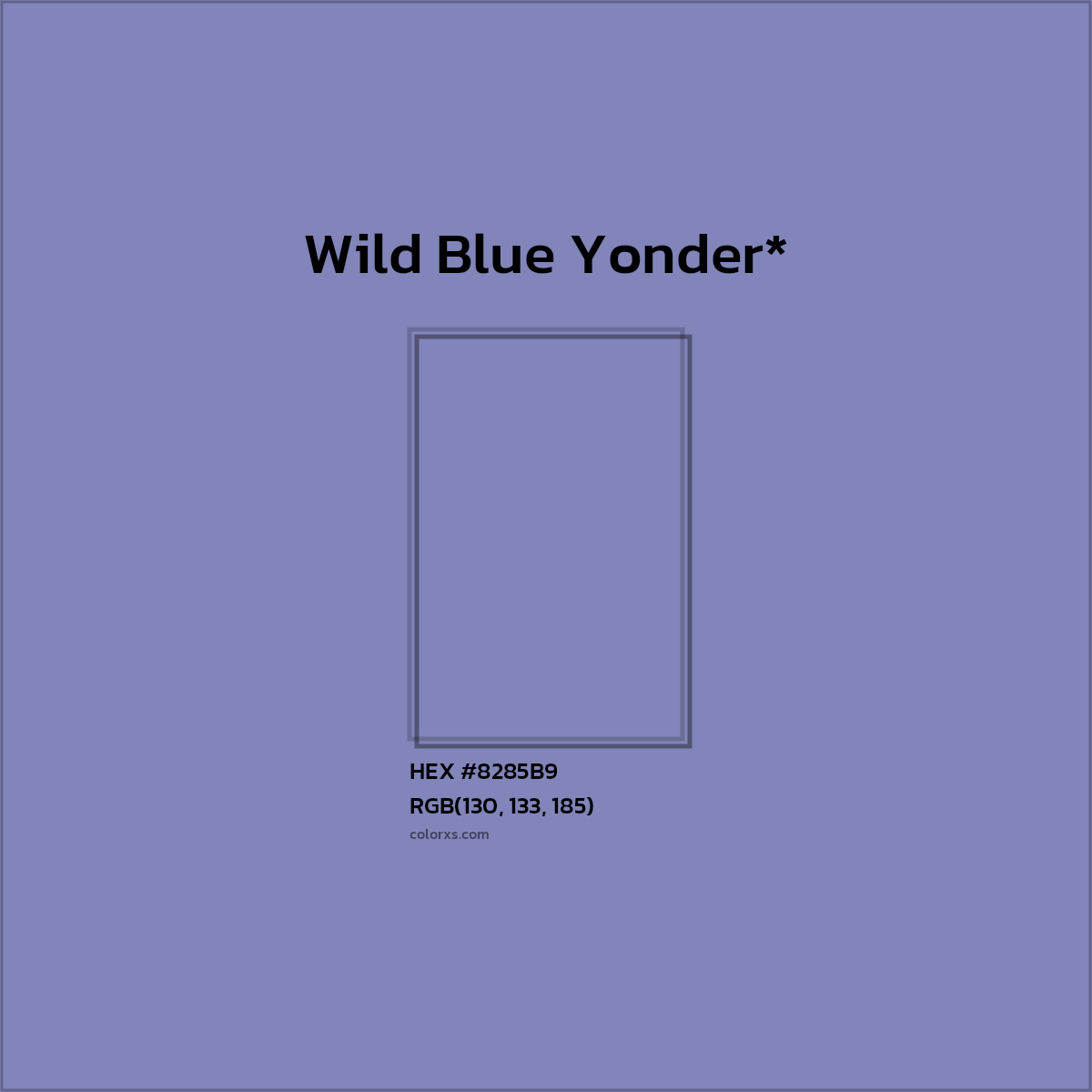 HEX #8285B9 Color Name, Color Code, Palettes, Similar Paints, Images