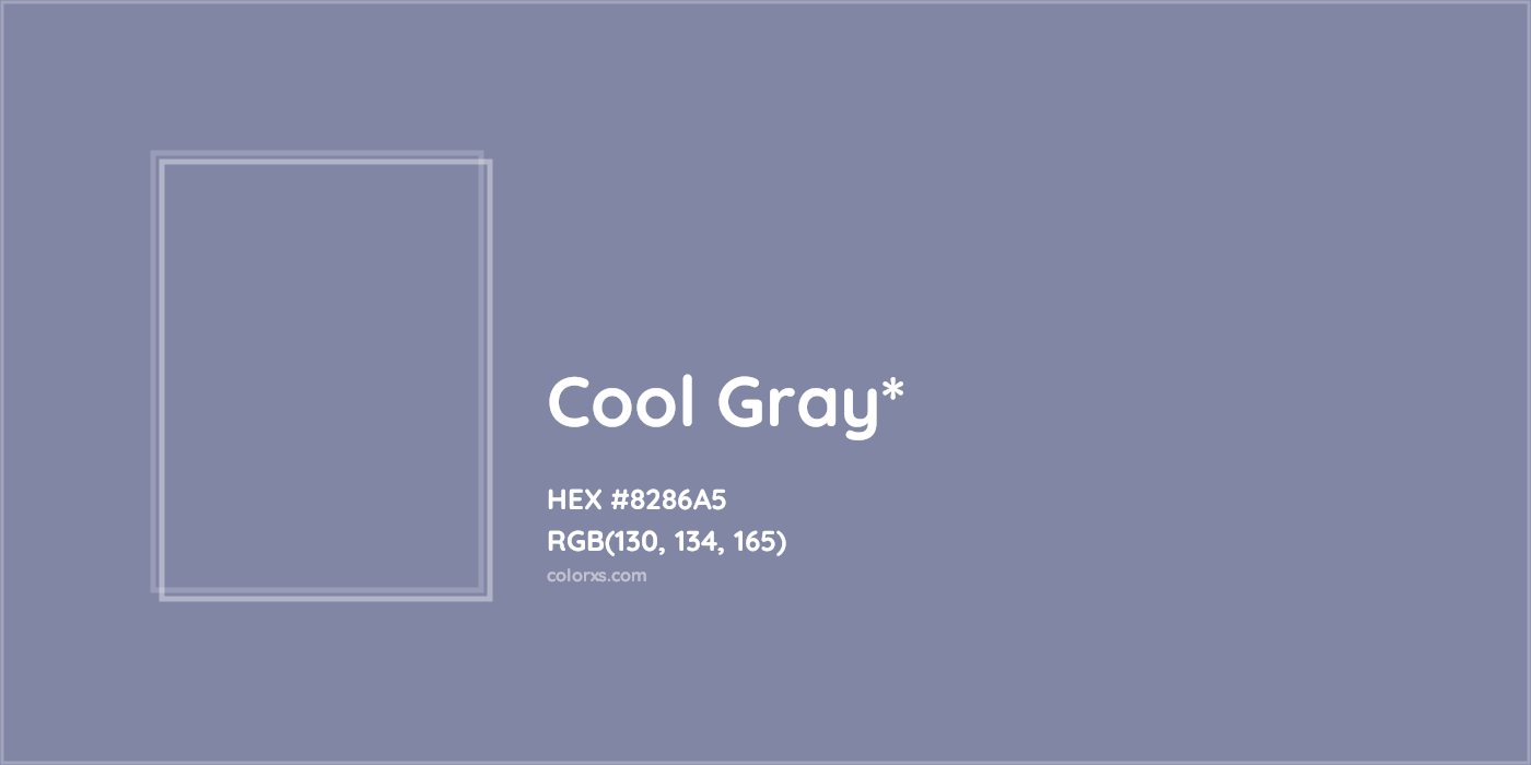 HEX #8286A5 Color Name, Color Code, Palettes, Similar Paints, Images