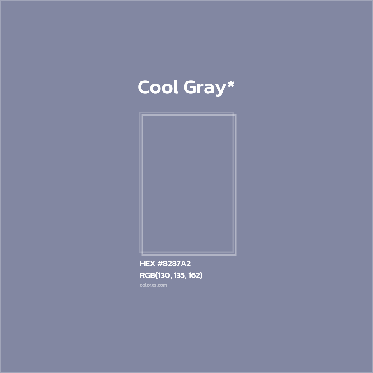 HEX #8287A2 Color Name, Color Code, Palettes, Similar Paints, Images