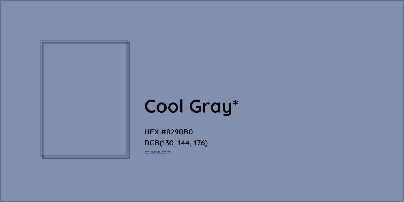 HEX #8290B0 Color Name, Color Code, Palettes, Similar Paints, Images