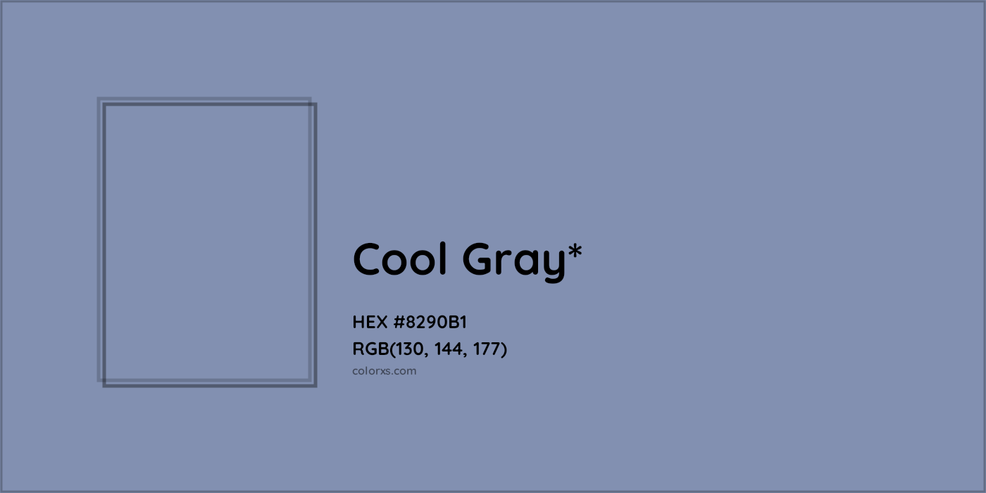 HEX #8290B1 Color Name, Color Code, Palettes, Similar Paints, Images