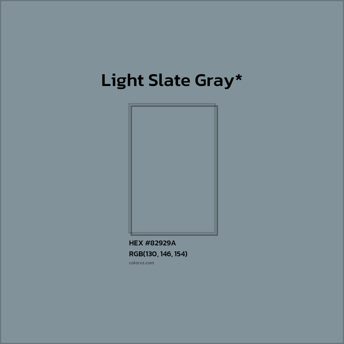 HEX #82929A Color Name, Color Code, Palettes, Similar Paints, Images