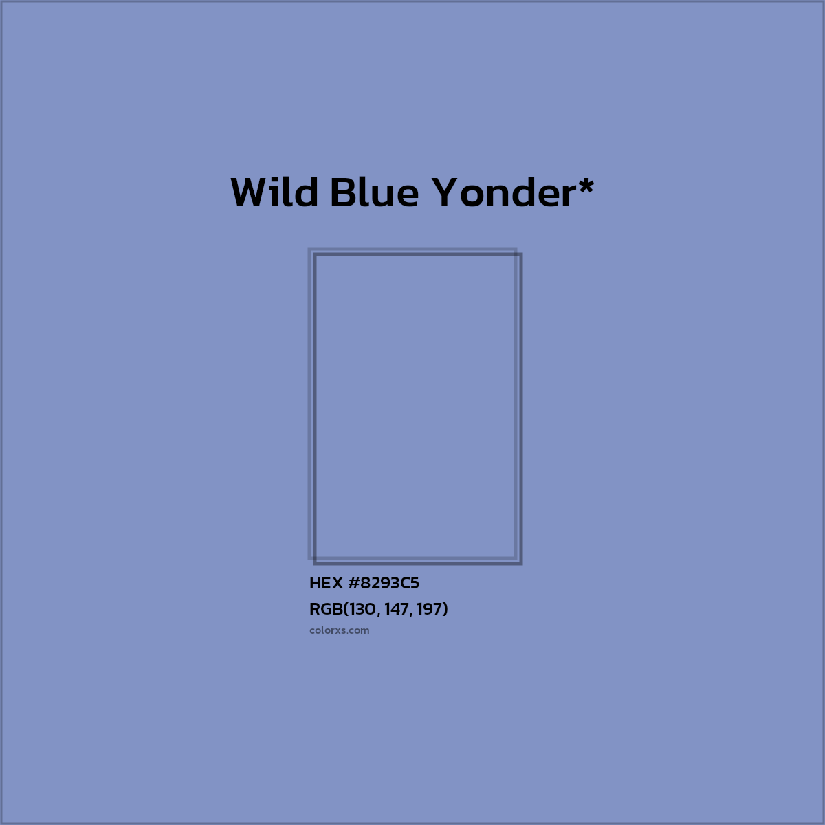 HEX #8293C5 Color Name, Color Code, Palettes, Similar Paints, Images