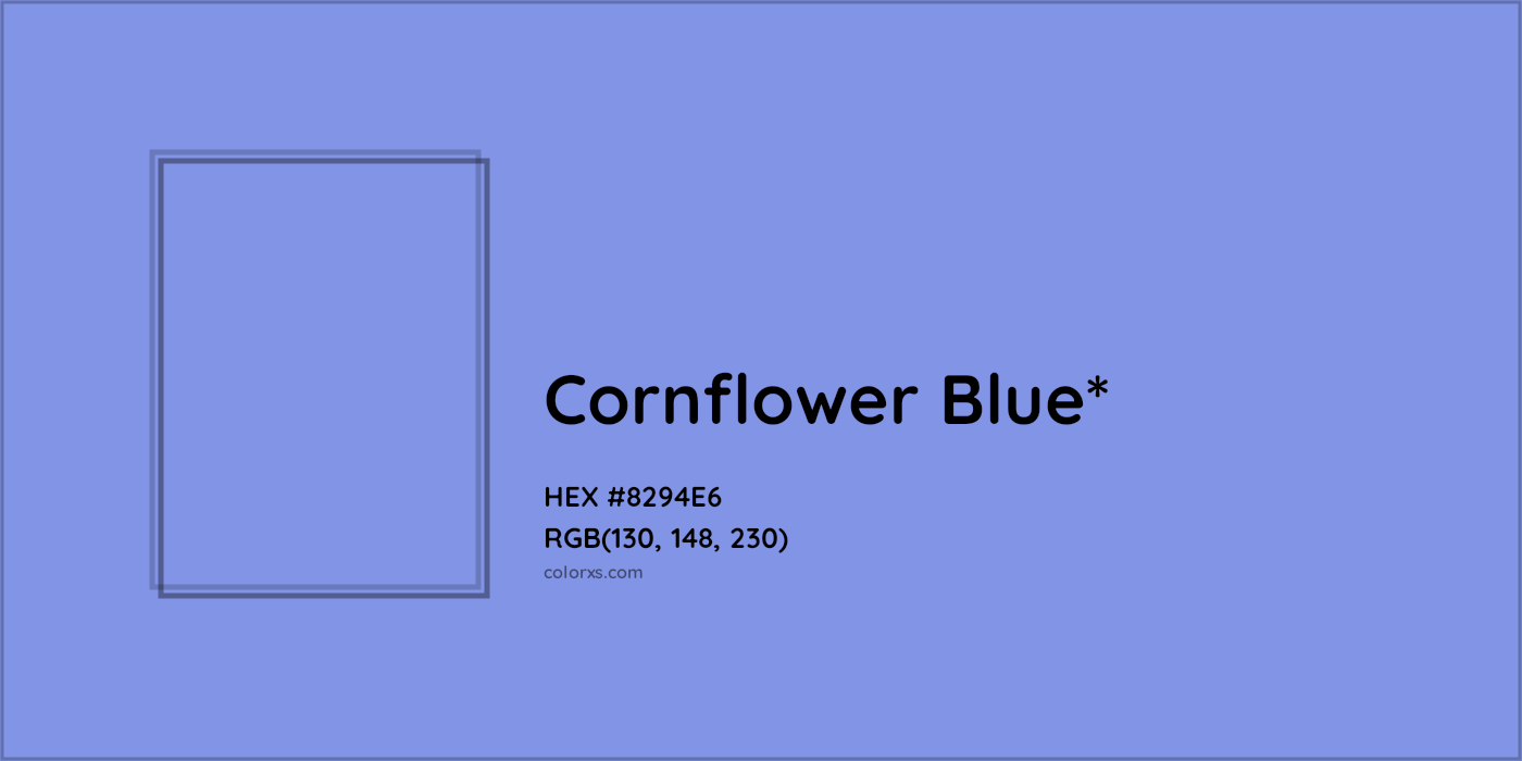 HEX #8294E6 Color Name, Color Code, Palettes, Similar Paints, Images
