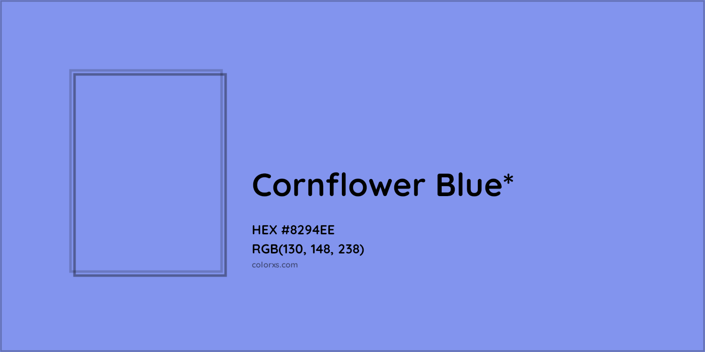 HEX #8294EE Color Name, Color Code, Palettes, Similar Paints, Images