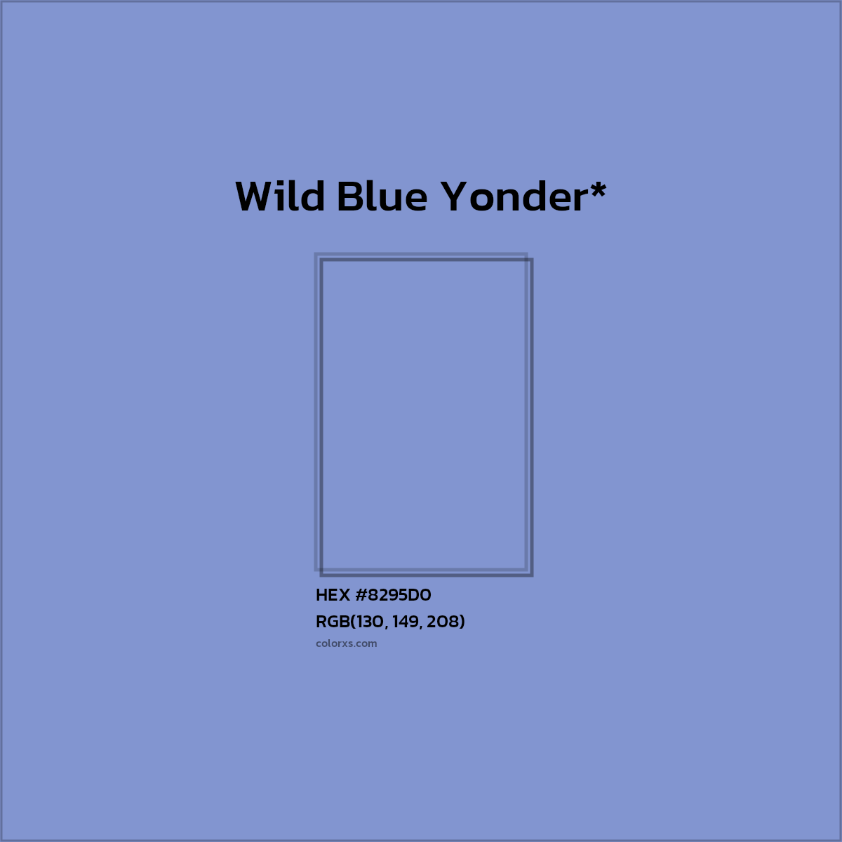 HEX #8295D0 Color Name, Color Code, Palettes, Similar Paints, Images