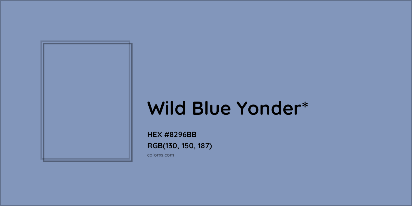 HEX #8296BB Color Name, Color Code, Palettes, Similar Paints, Images