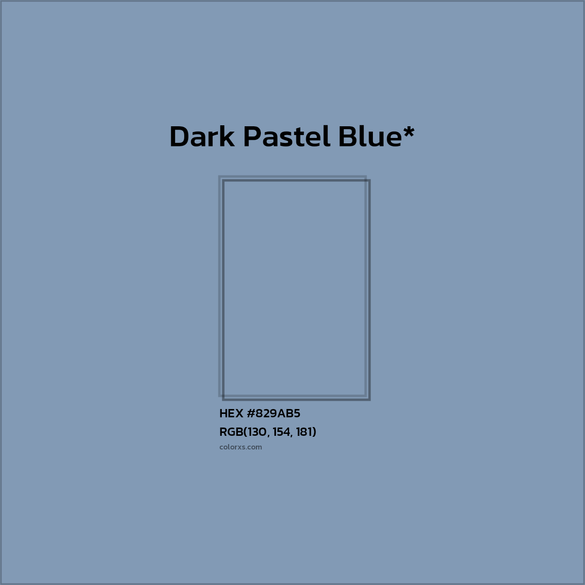 HEX #829AB5 Color Name, Color Code, Palettes, Similar Paints, Images