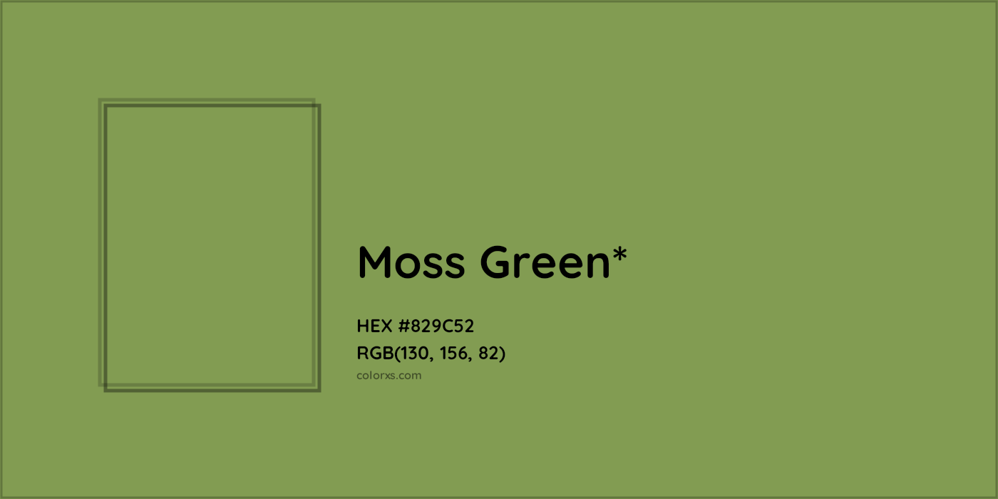 HEX #829C52 Color Name, Color Code, Palettes, Similar Paints, Images