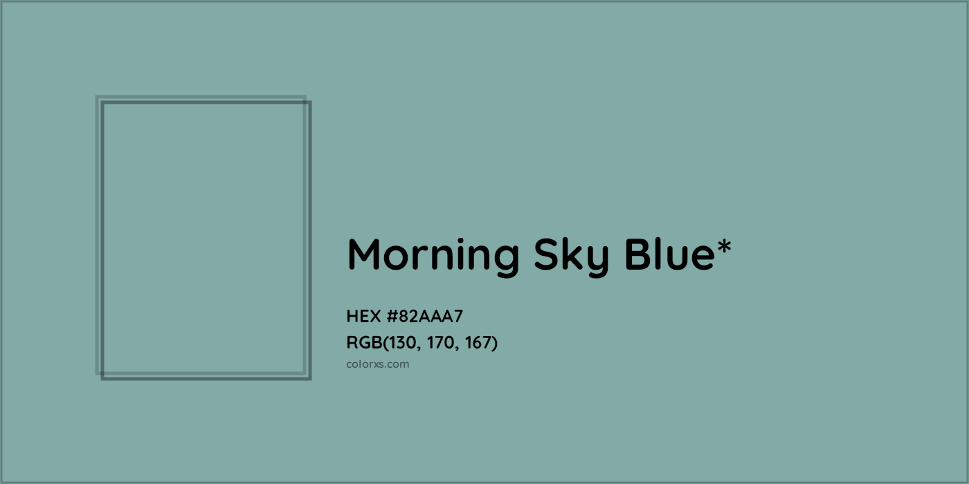 HEX #82AAA7 Color Name, Color Code, Palettes, Similar Paints, Images