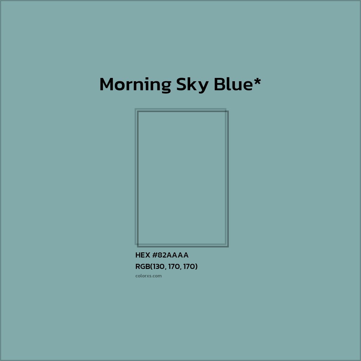 HEX #82AAAA Color Name, Color Code, Palettes, Similar Paints, Images