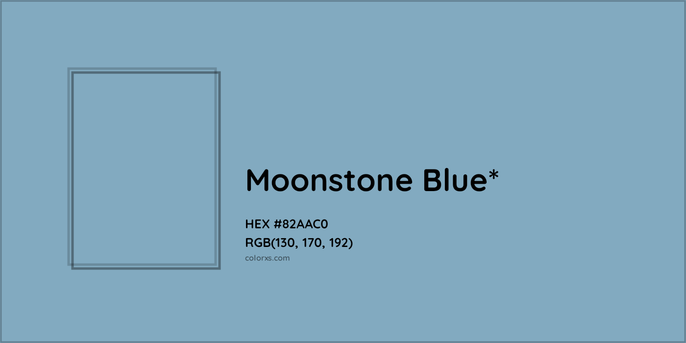 HEX #82AAC0 Color Name, Color Code, Palettes, Similar Paints, Images