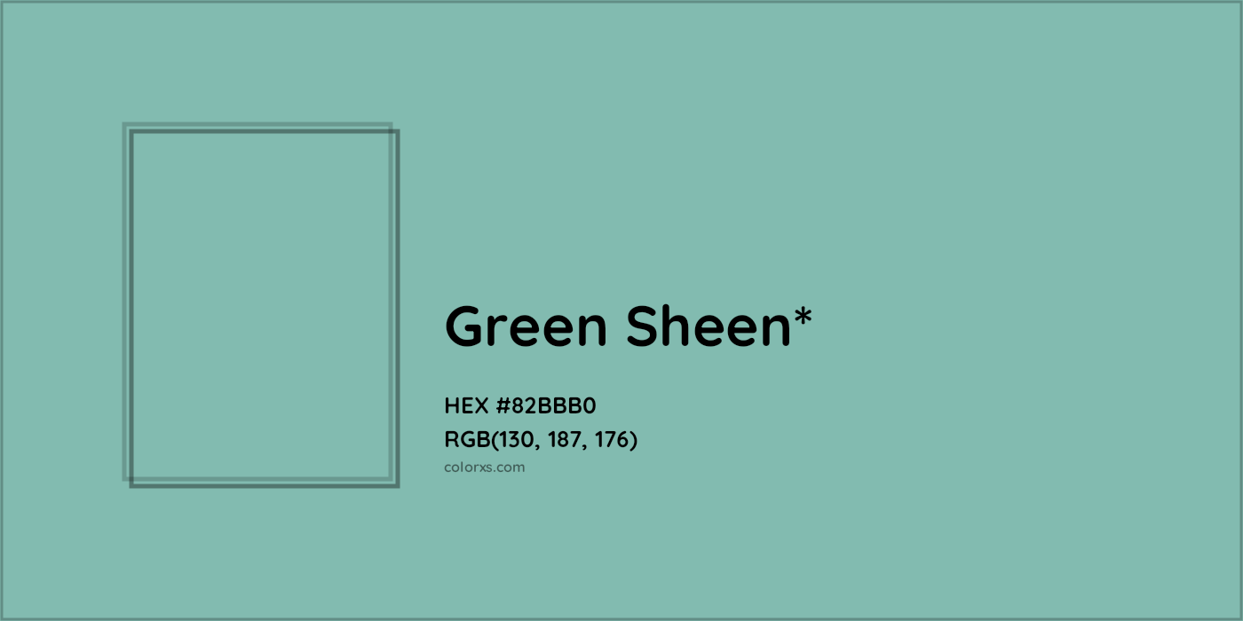 HEX #82BBB0 Color Name, Color Code, Palettes, Similar Paints, Images