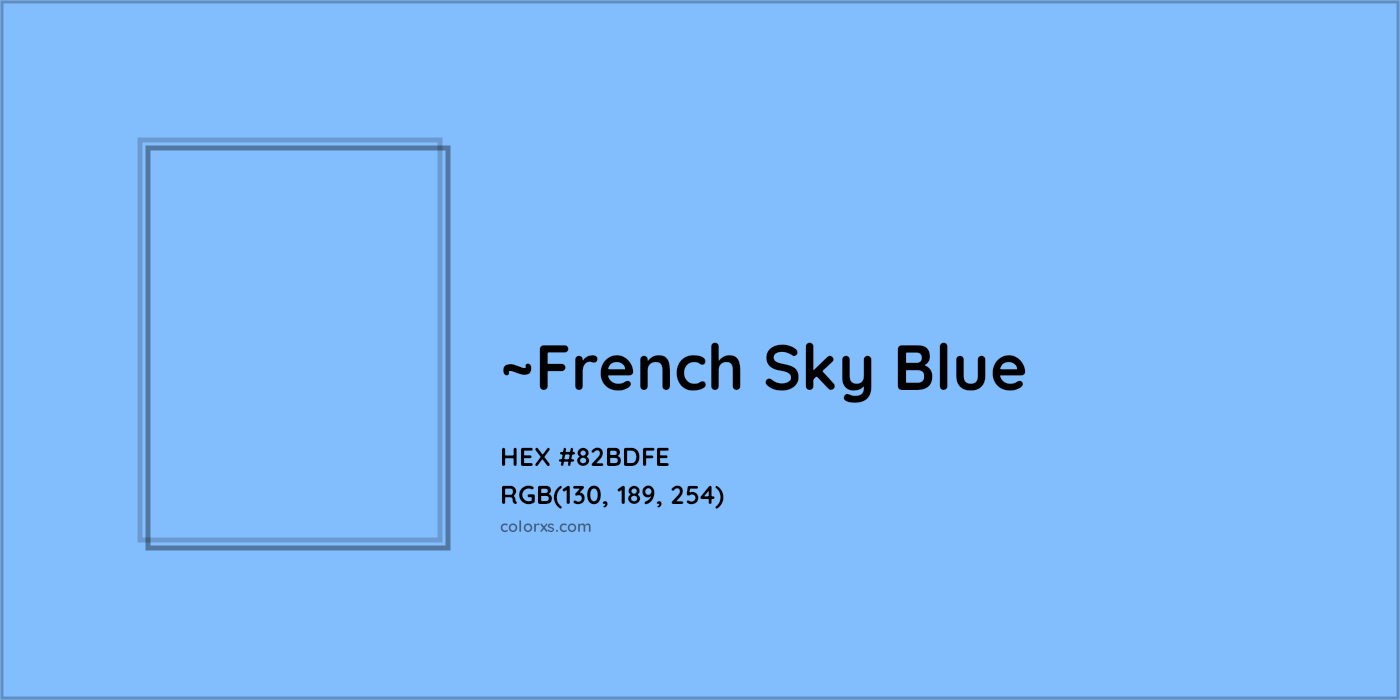 HEX #82BDFE Color Name, Color Code, Palettes, Similar Paints, Images