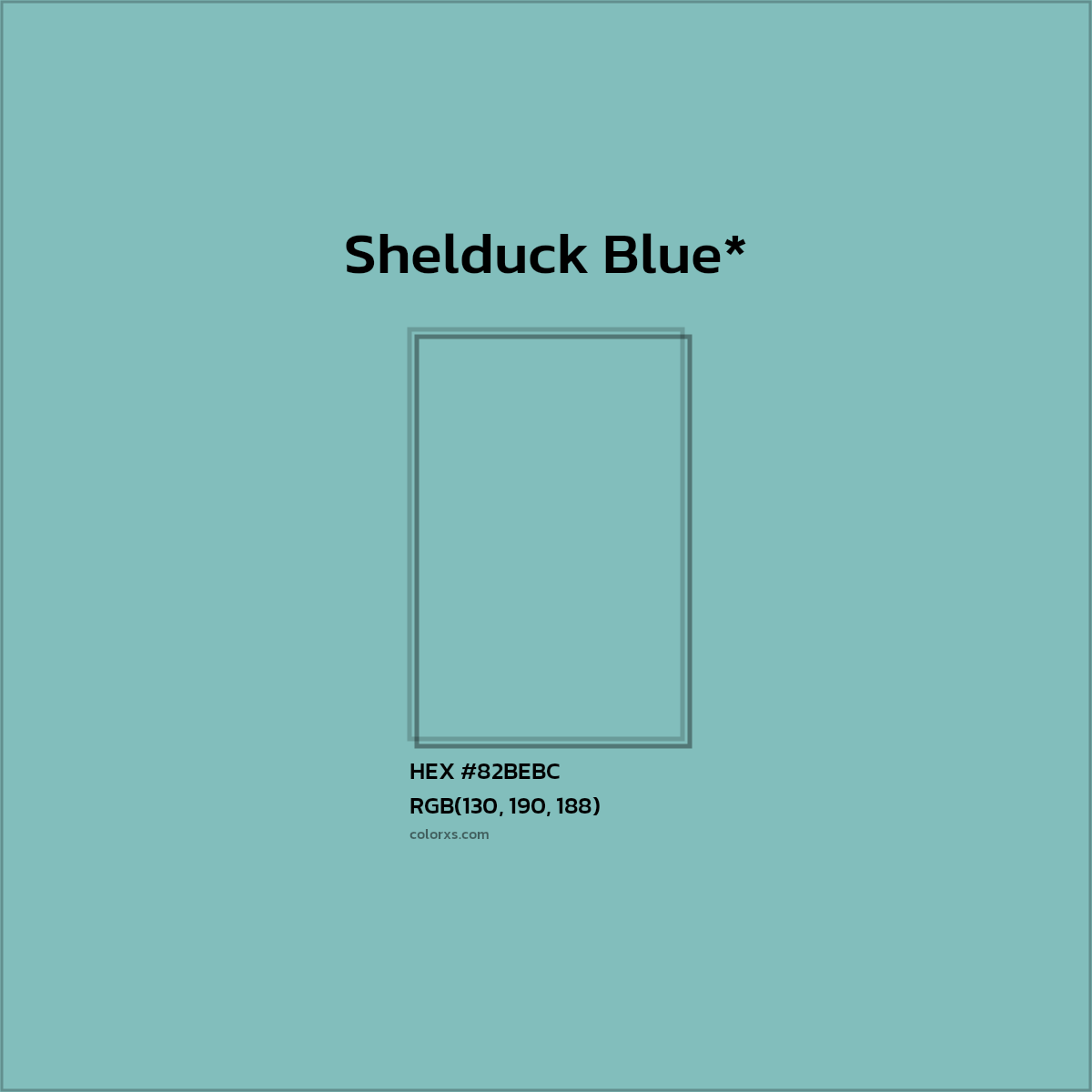 HEX #82BEBC Color Name, Color Code, Palettes, Similar Paints, Images