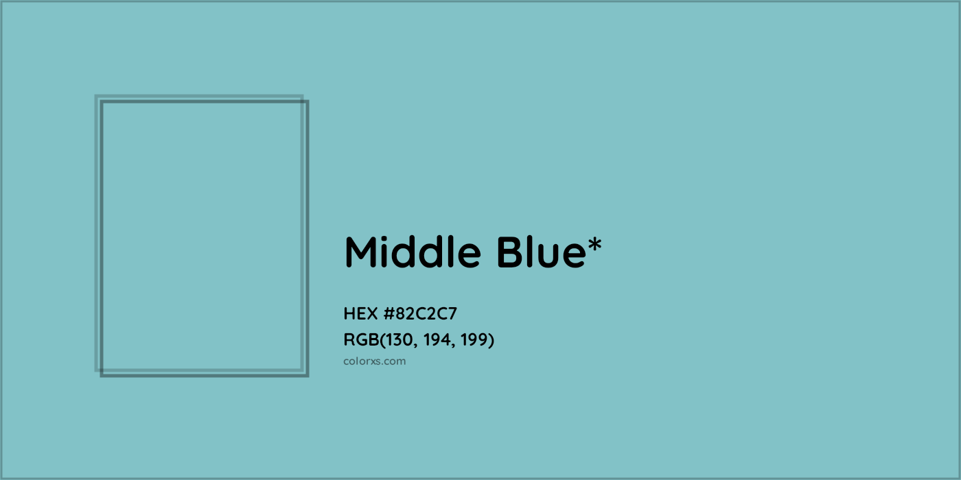 HEX #82C2C7 Color Name, Color Code, Palettes, Similar Paints, Images
