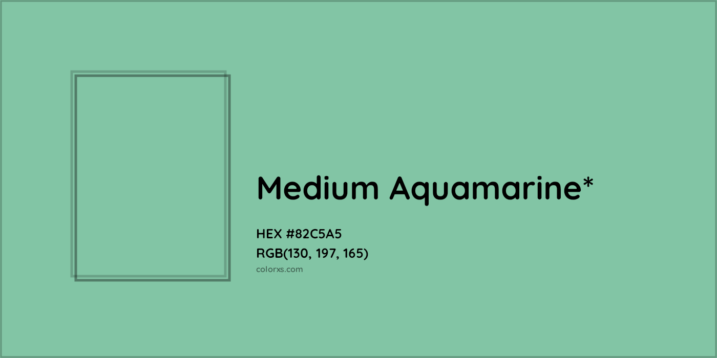 HEX #82C5A5 Color Name, Color Code, Palettes, Similar Paints, Images