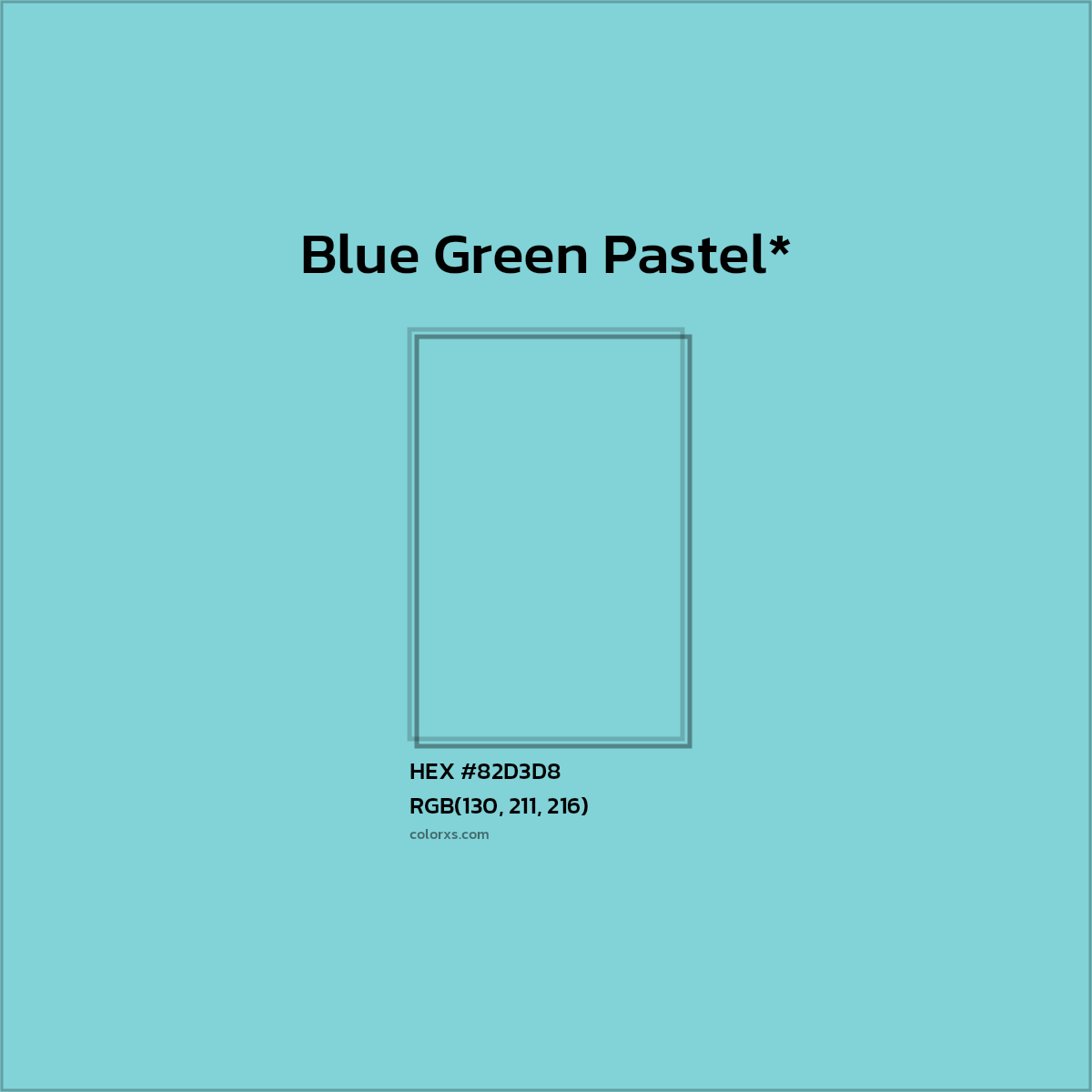 HEX #82D3D8 Color Name, Color Code, Palettes, Similar Paints, Images