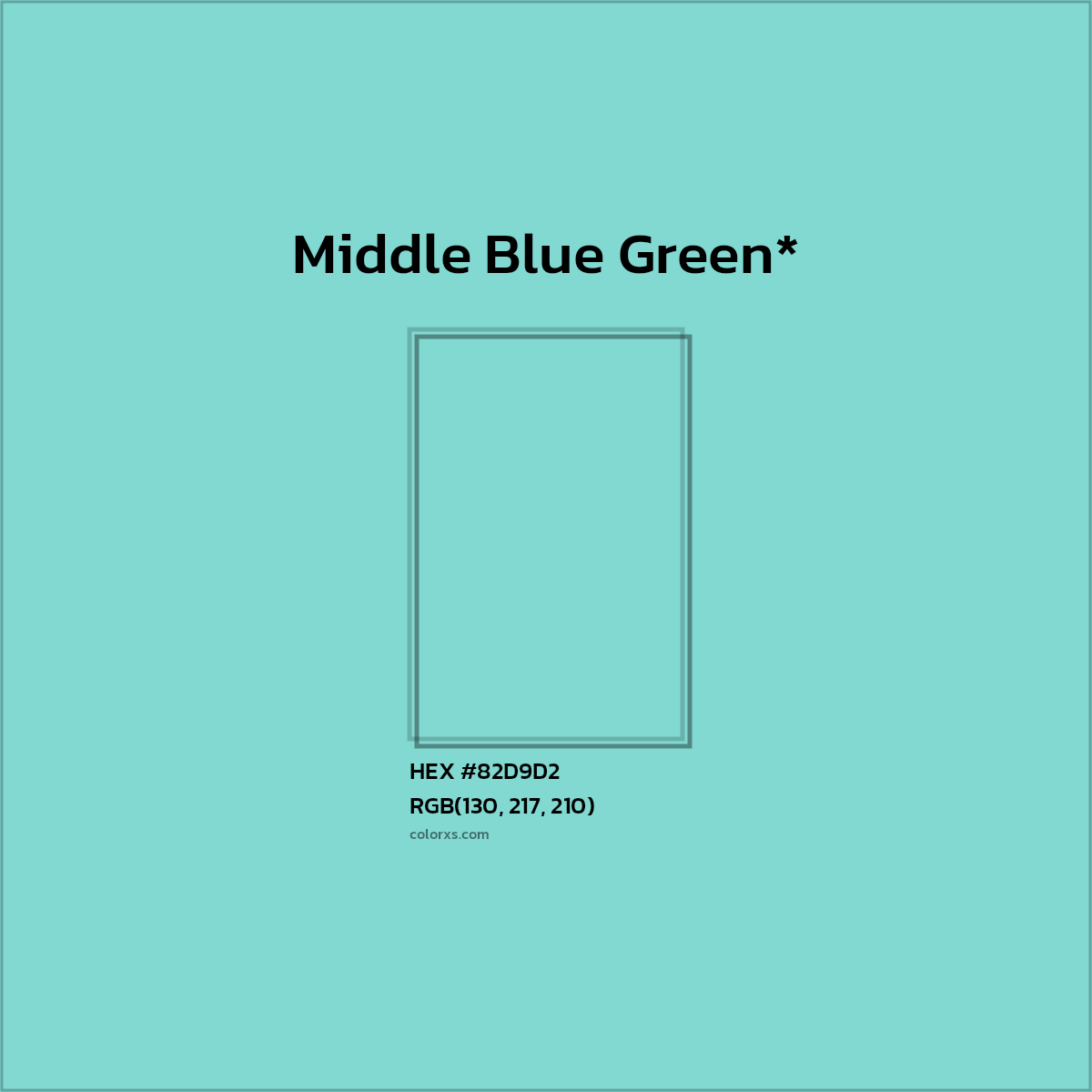 HEX #82D9D2 Color Name, Color Code, Palettes, Similar Paints, Images