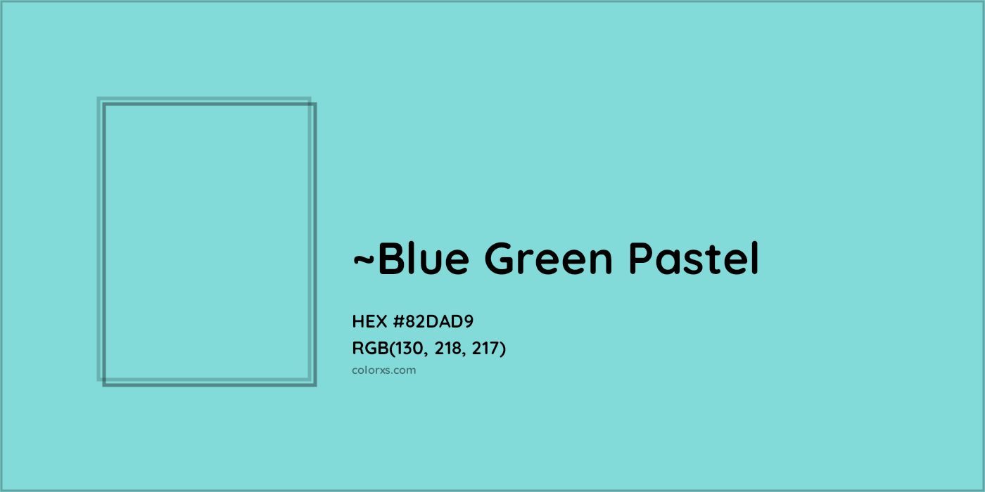 HEX #82DAD9 Color Name, Color Code, Palettes, Similar Paints, Images
