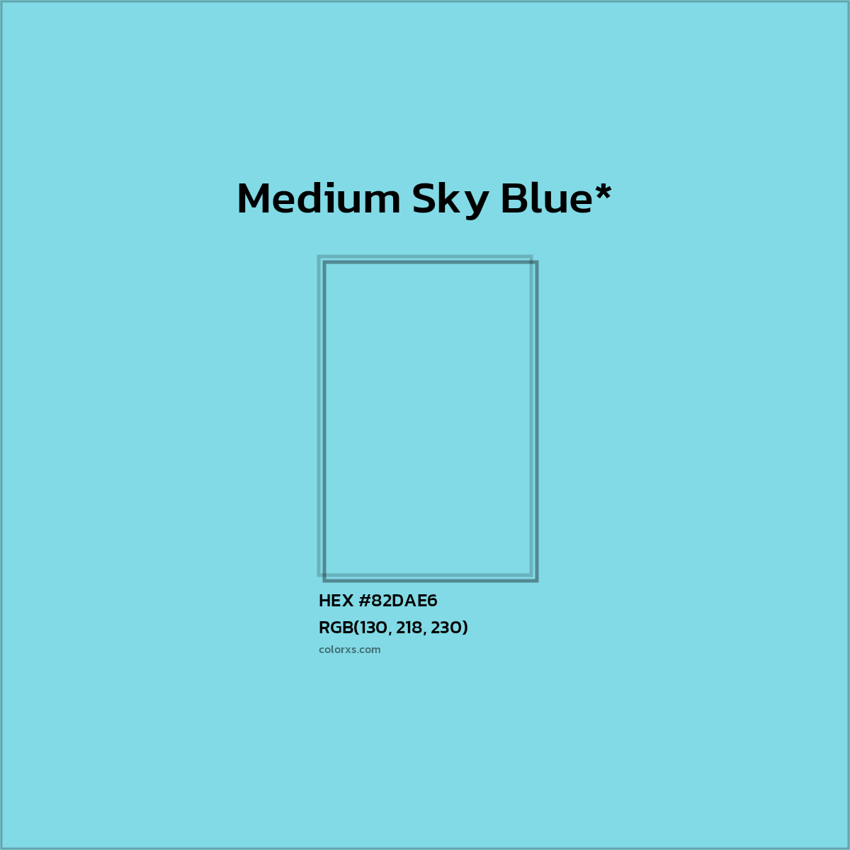 HEX #82DAE6 Color Name, Color Code, Palettes, Similar Paints, Images