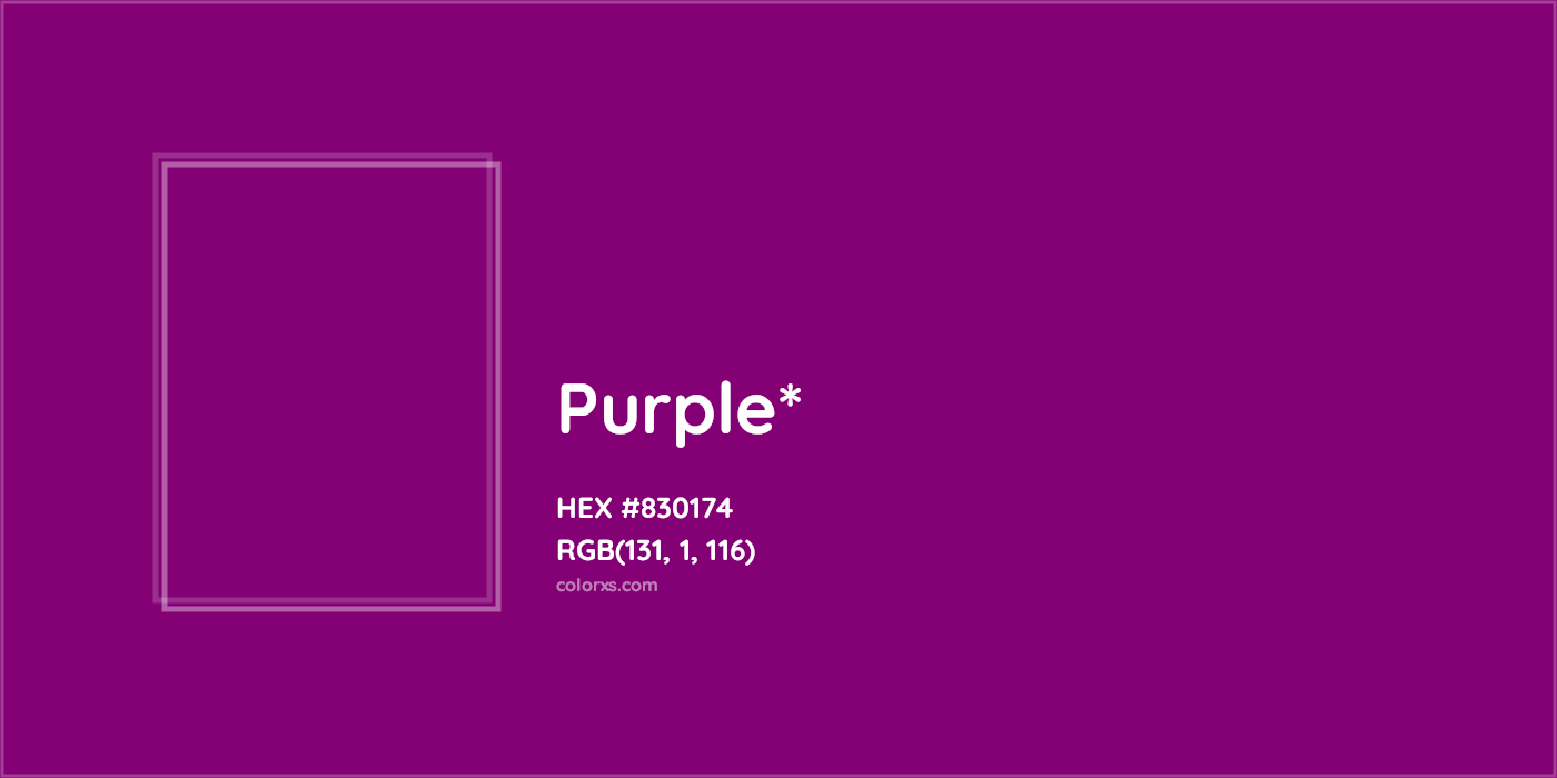 HEX #830174 Color Name, Color Code, Palettes, Similar Paints, Images