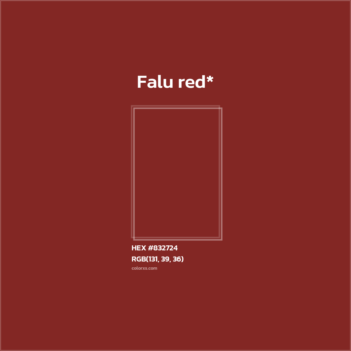 HEX #832724 Color Name, Color Code, Palettes, Similar Paints, Images