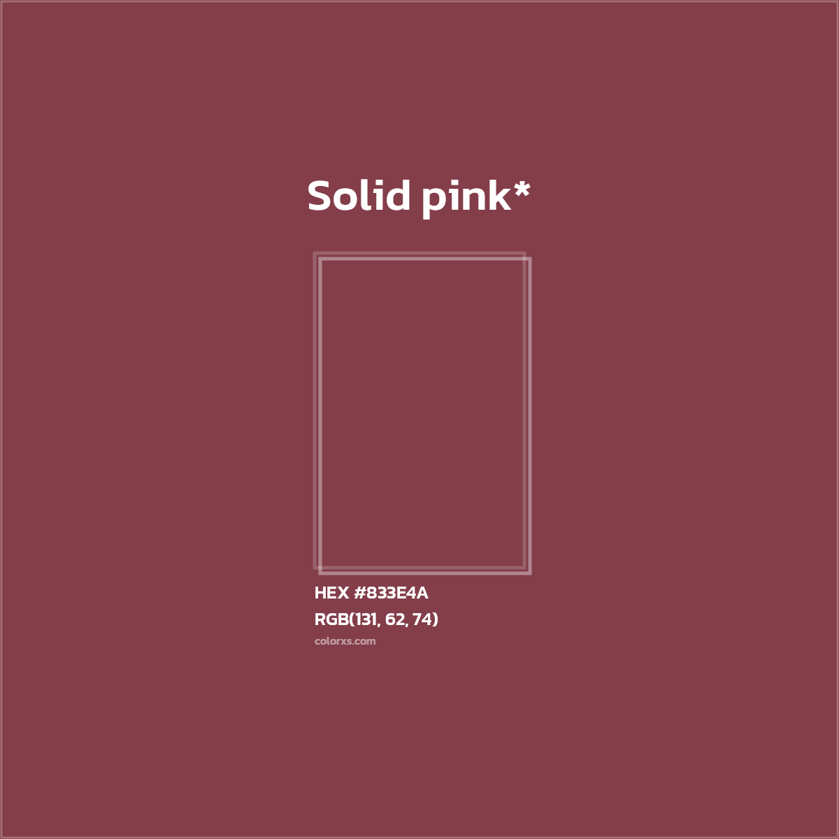 HEX #833E4A Color Name, Color Code, Palettes, Similar Paints, Images