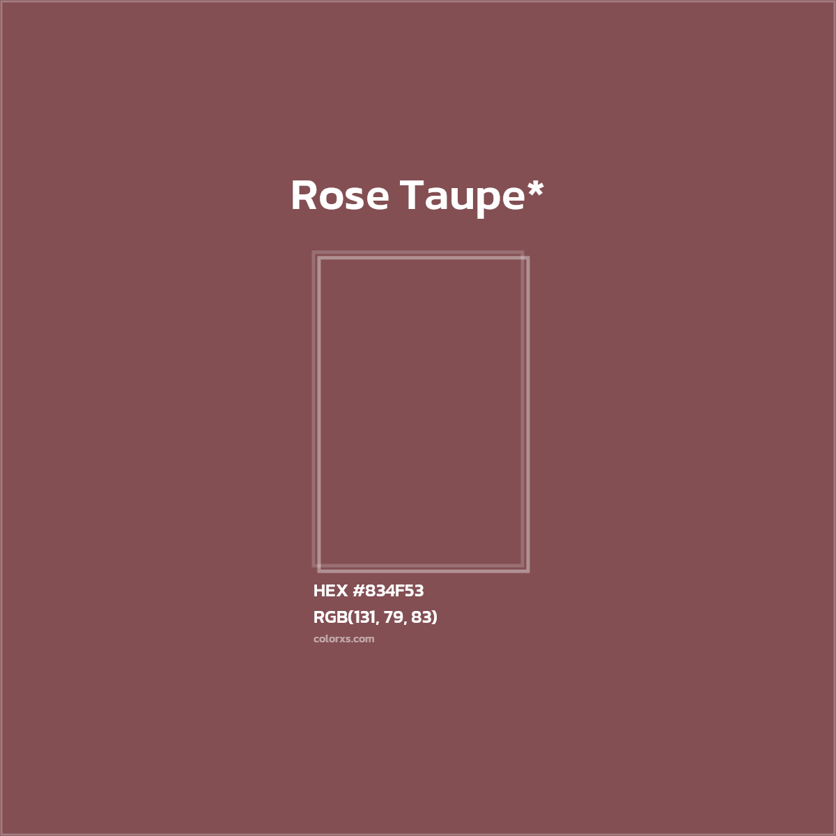 HEX #834F53 Color Name, Color Code, Palettes, Similar Paints, Images