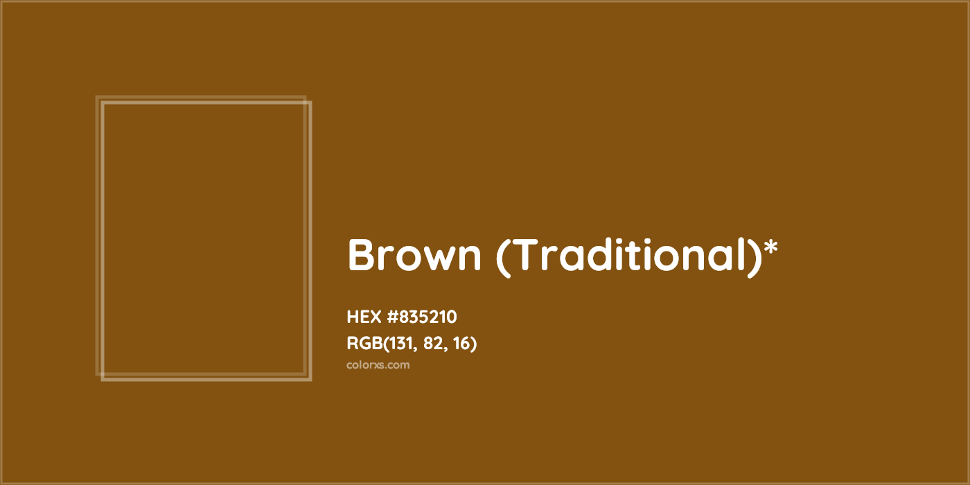 HEX #835210 Color Name, Color Code, Palettes, Similar Paints, Images