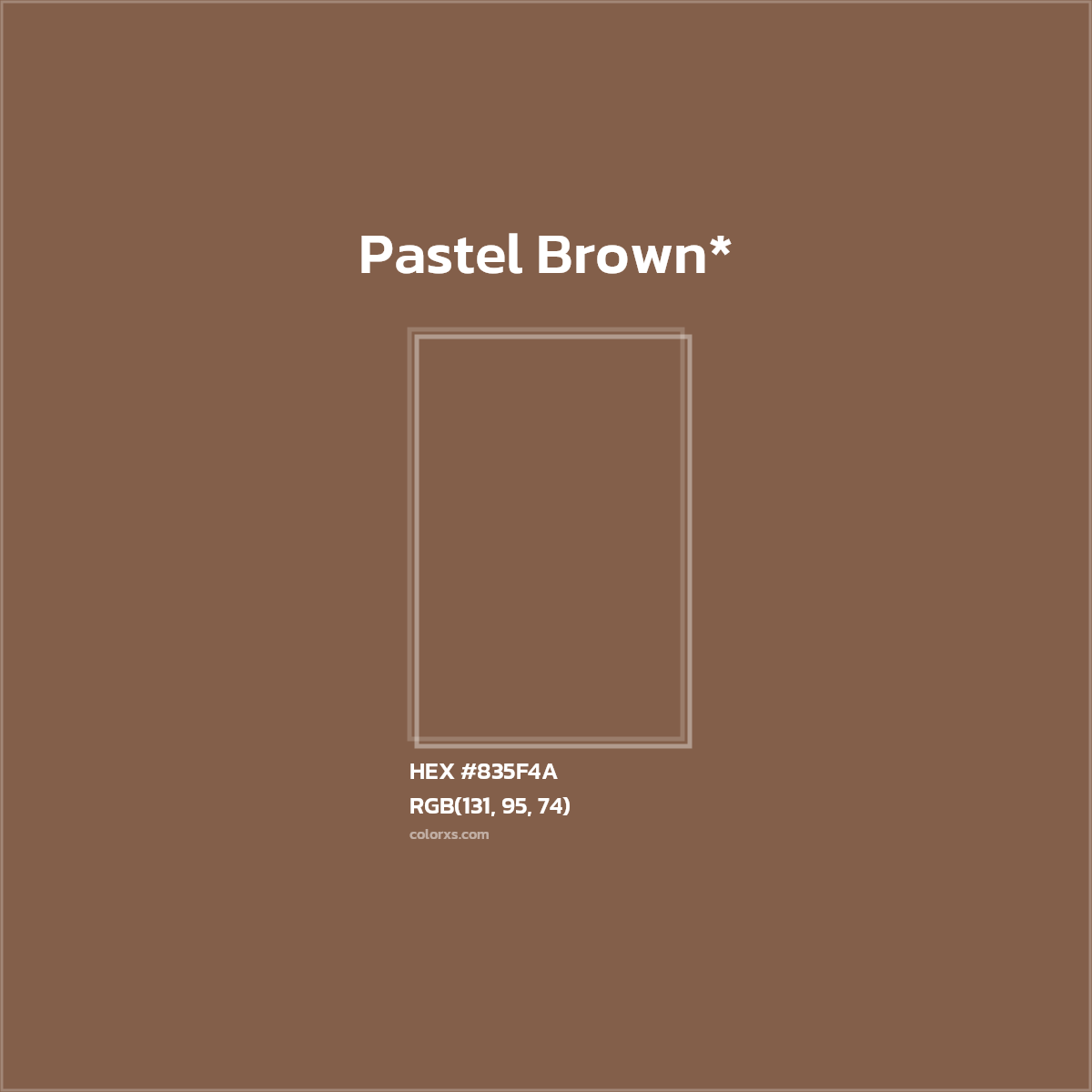 HEX #835F4A Color Name, Color Code, Palettes, Similar Paints, Images