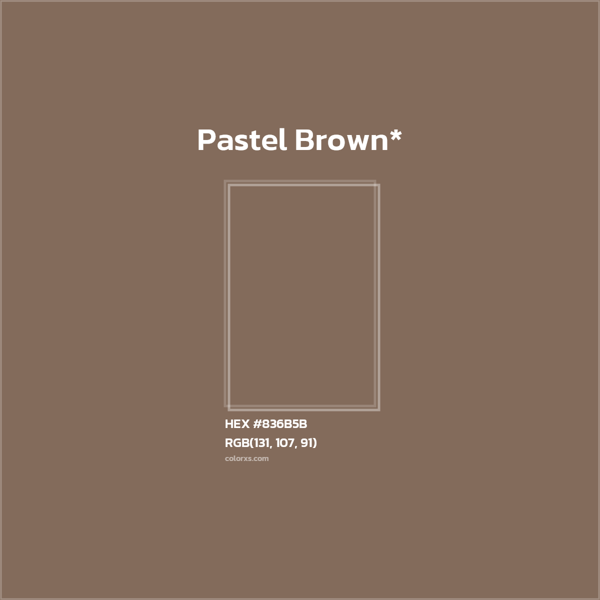 HEX #836B5B Color Name, Color Code, Palettes, Similar Paints, Images