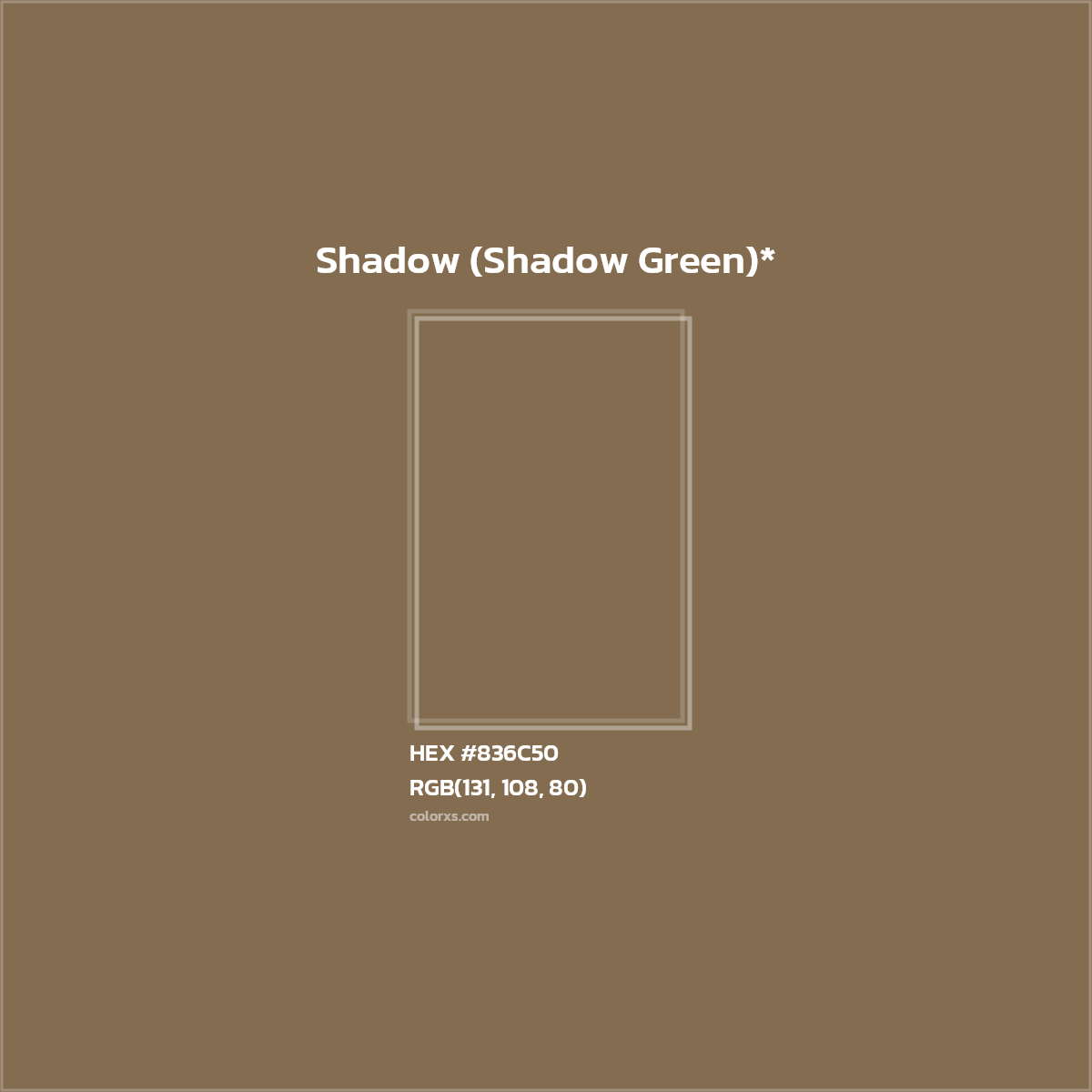 HEX #836C50 Color Name, Color Code, Palettes, Similar Paints, Images