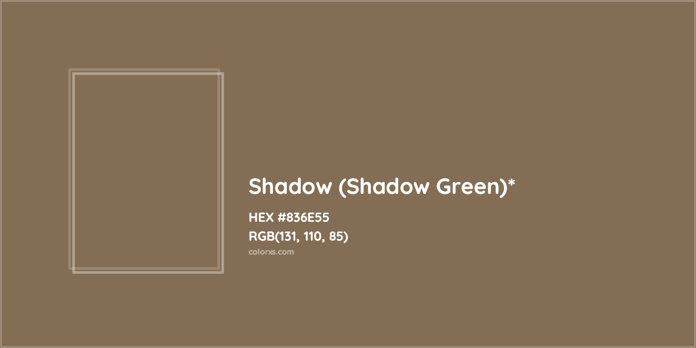 HEX #836E55 Color Name, Color Code, Palettes, Similar Paints, Images