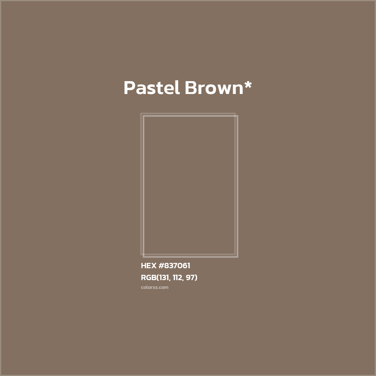 HEX #837061 Color Name, Color Code, Palettes, Similar Paints, Images