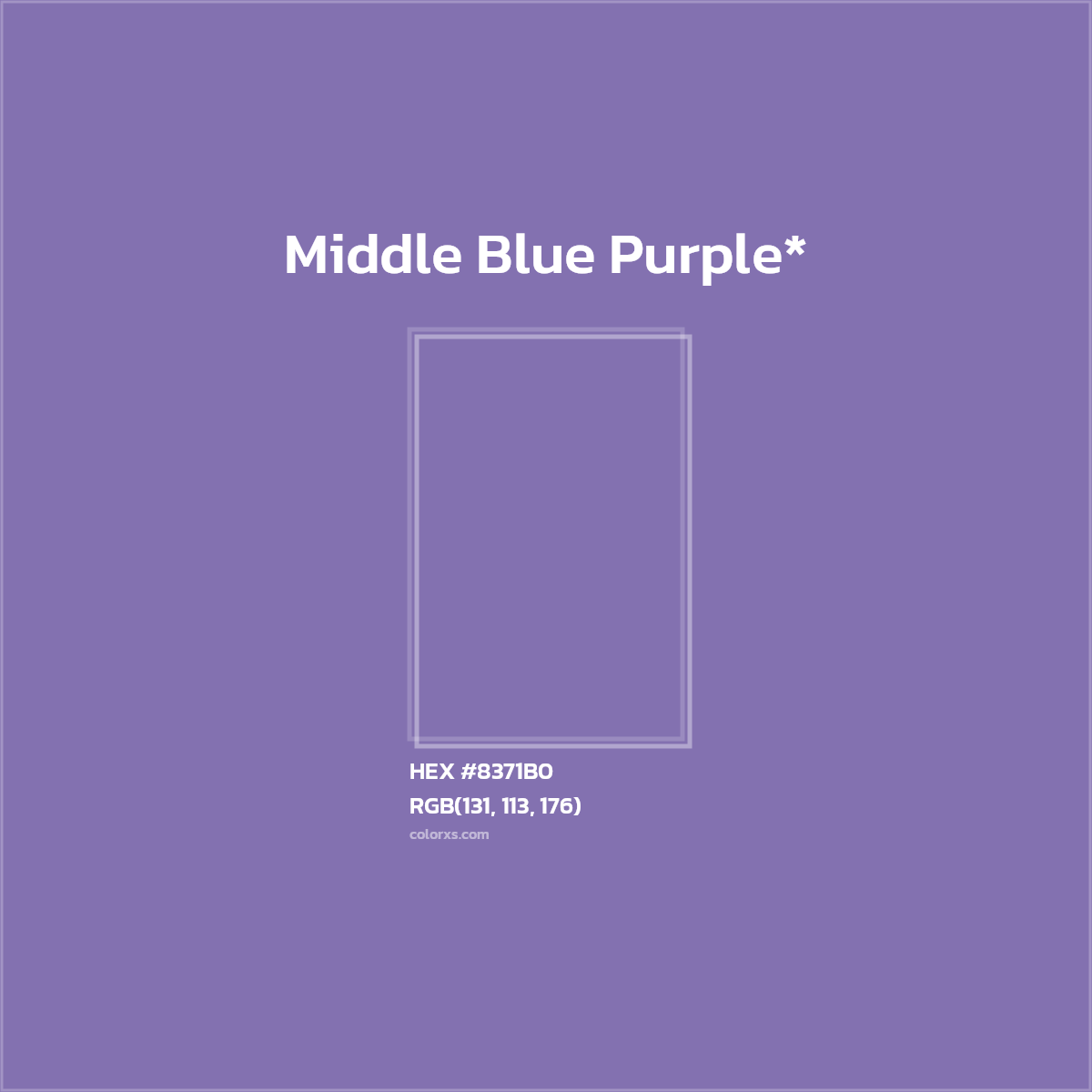 HEX #8371B0 Color Name, Color Code, Palettes, Similar Paints, Images