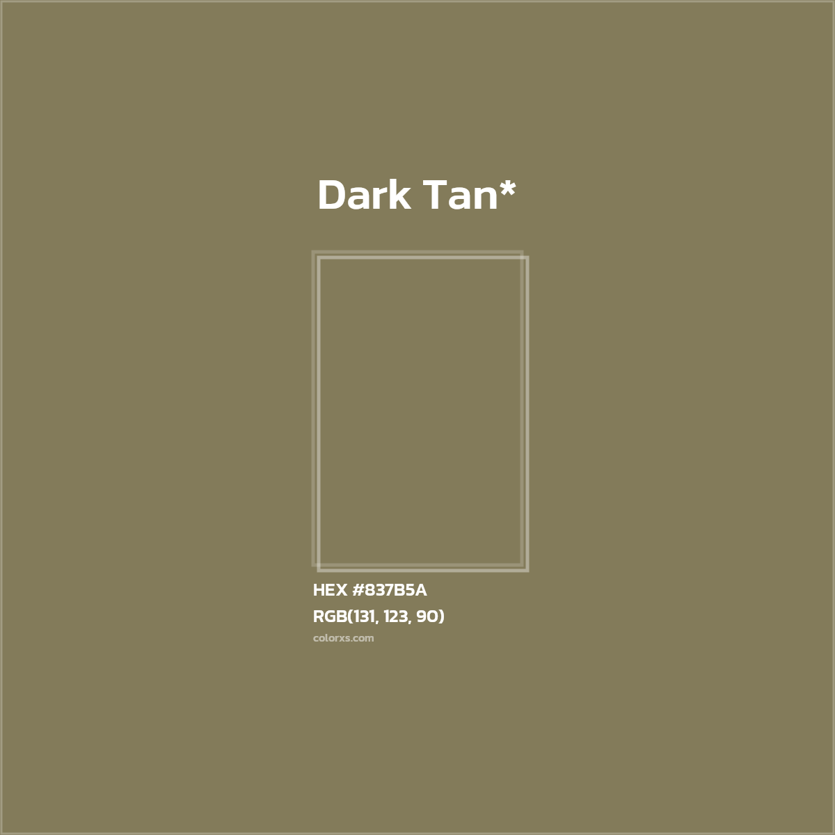 HEX #837B5A Color Name, Color Code, Palettes, Similar Paints, Images