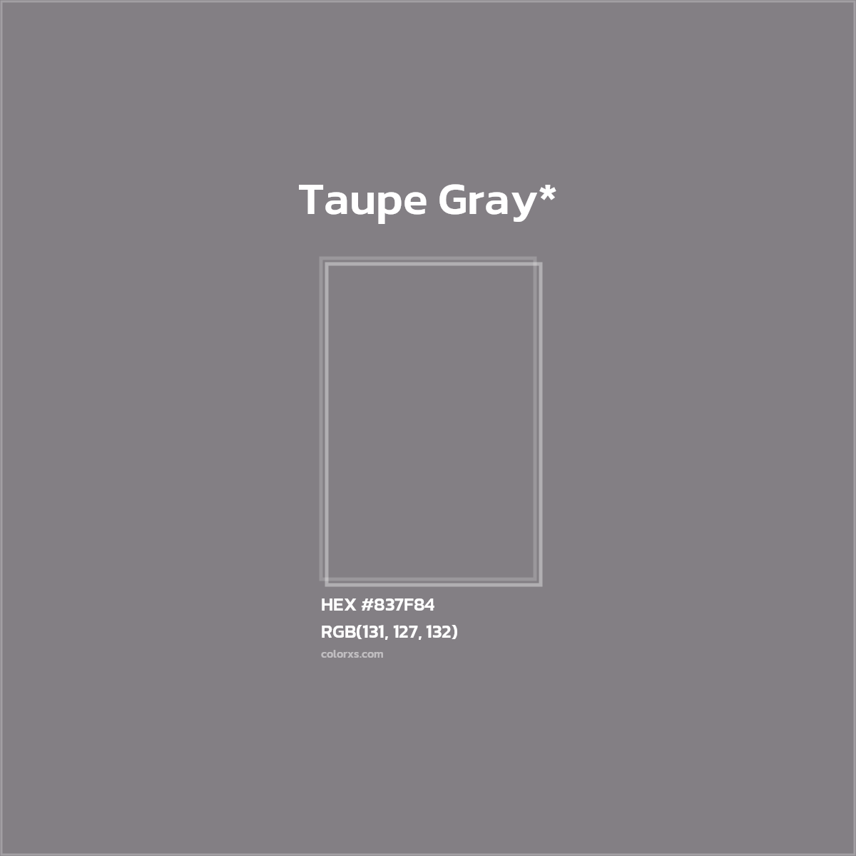 HEX #837F84 Color Name, Color Code, Palettes, Similar Paints, Images