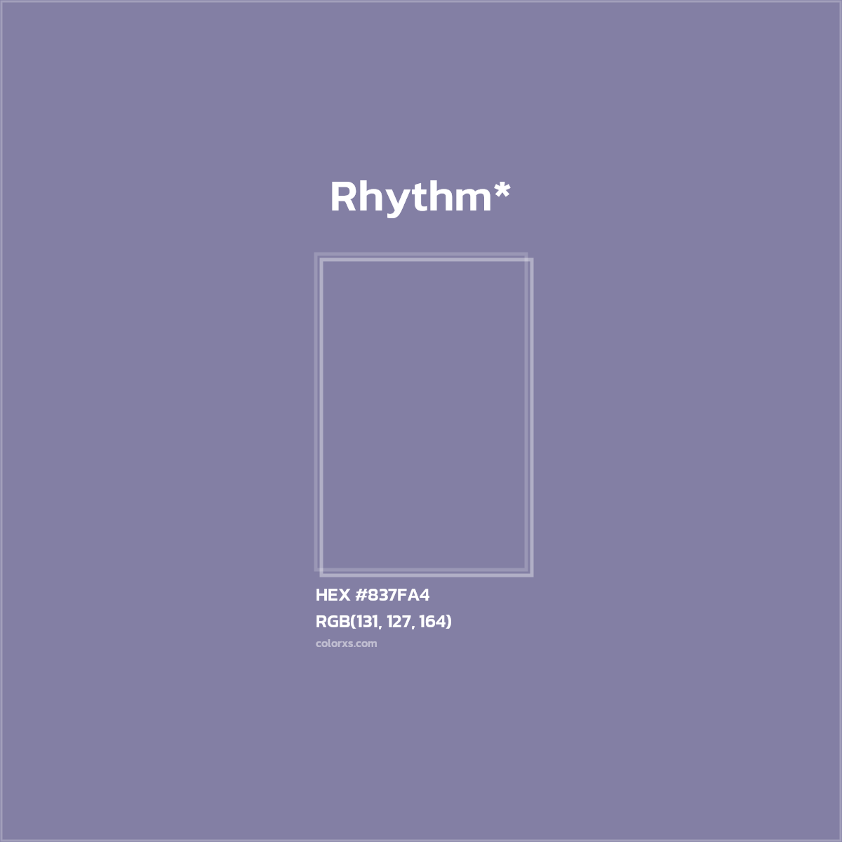 HEX #837FA4 Color Name, Color Code, Palettes, Similar Paints, Images