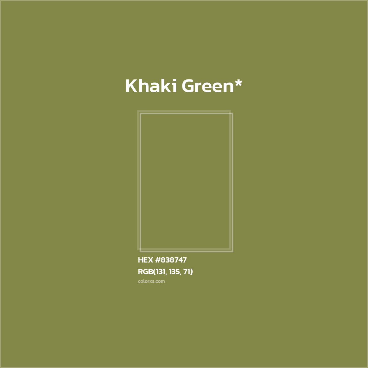 HEX #838747 Color Name, Color Code, Palettes, Similar Paints, Images