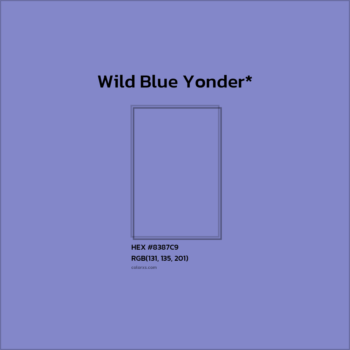 HEX #8387C9 Color Name, Color Code, Palettes, Similar Paints, Images