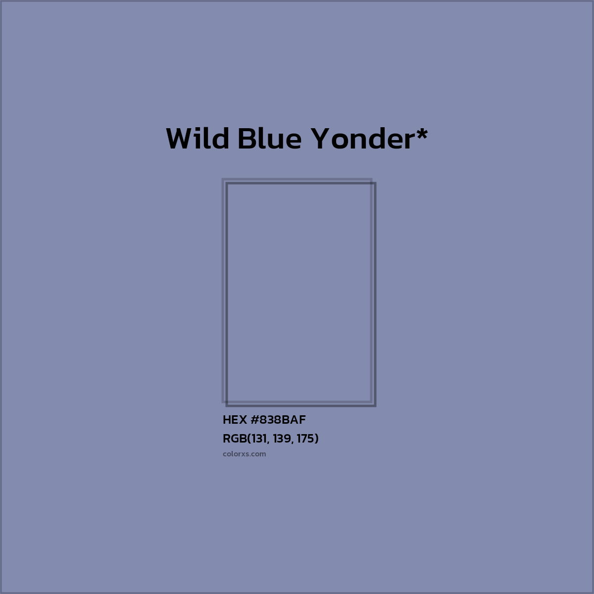 HEX #838BAF Color Name, Color Code, Palettes, Similar Paints, Images