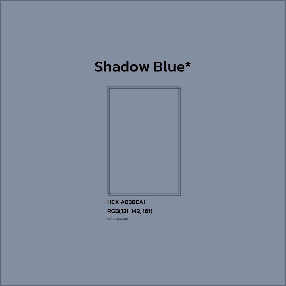 HEX #838EA1 Color Name, Color Code, Palettes, Similar Paints, Images