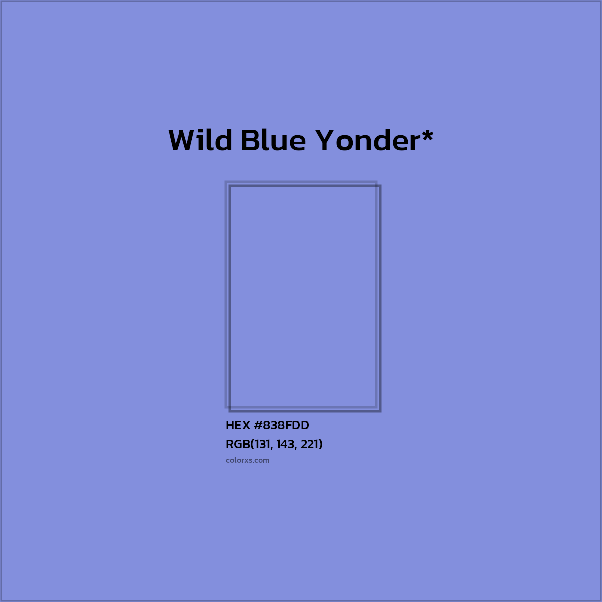 HEX #838FDD Color Name, Color Code, Palettes, Similar Paints, Images