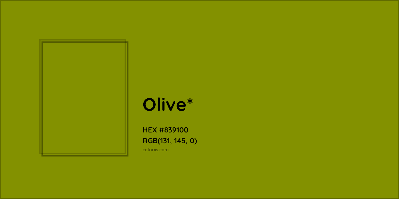 HEX #839100 Color Name, Color Code, Palettes, Similar Paints, Images