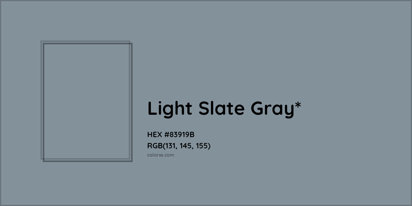 HEX #83919B Color Name, Color Code, Palettes, Similar Paints, Images