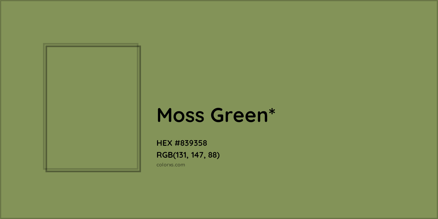 HEX #839358 Color Name, Color Code, Palettes, Similar Paints, Images