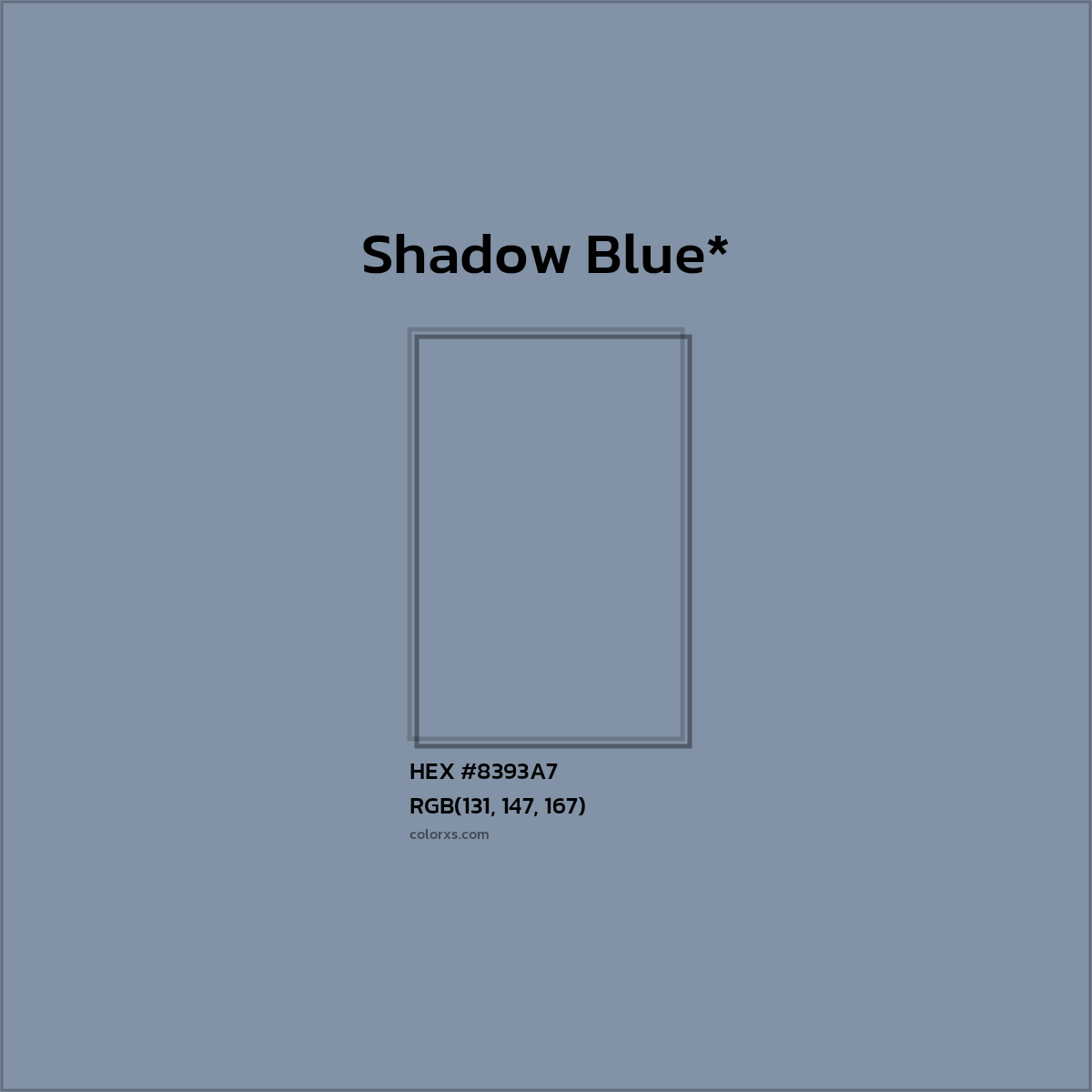 HEX #8393A7 Color Name, Color Code, Palettes, Similar Paints, Images