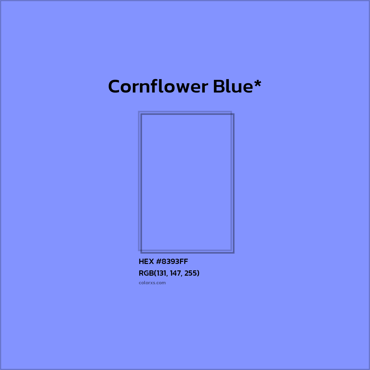 HEX #8393FF Color Name, Color Code, Palettes, Similar Paints, Images